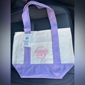 Trader Joe’s Mini Pastel Canvas Tote Bags - purple/lavender